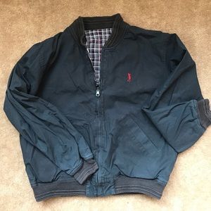 Women’s Black Polo Jacket With Platted Inside - Approximately a Small